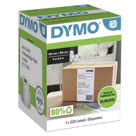 DYMO LW - Extra grote verzendetiketten - 104 x 159 mm