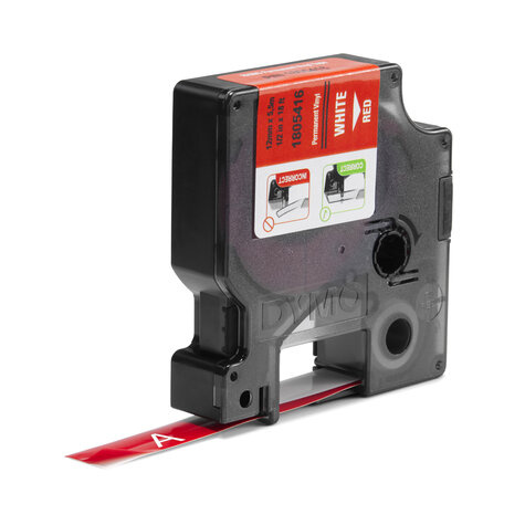 DYMO 1805416 labelprinter-tape Wit op rood