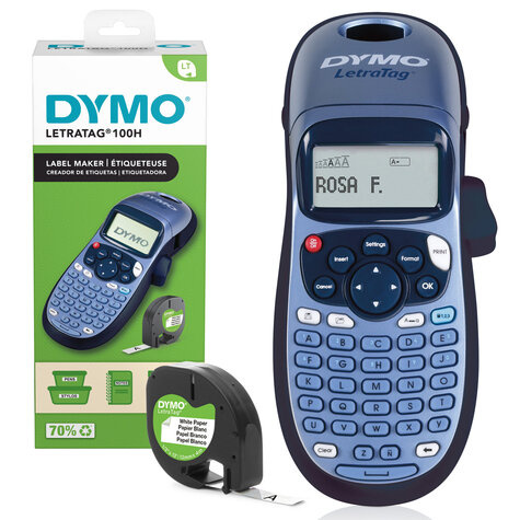 DYMO LetraTag LT-100H blau  Handgerät      ABC-Tastatur