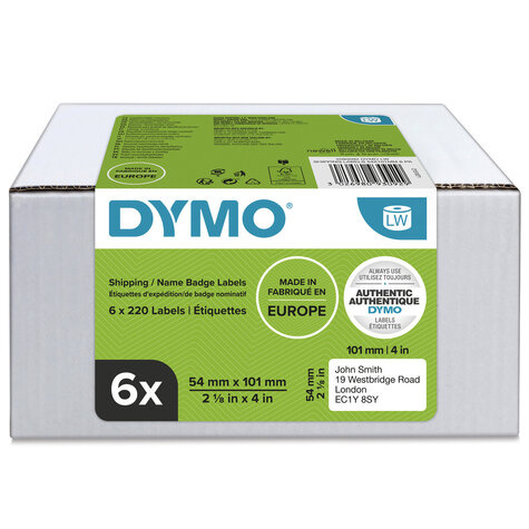 DYMO LW-Versandetiketten Vorteilspack 54x 101mm 6Rl 220St/Rl