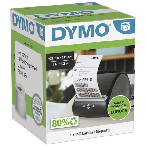 DYMO 2166659 printeretiket Wit