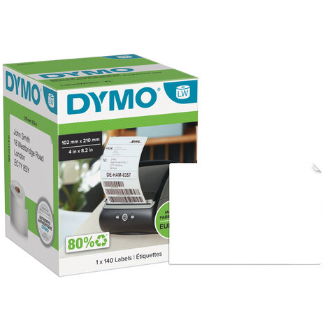 DYMO 2166659 printeretiket Wit