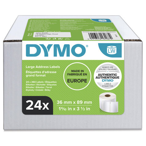 DYMO LW - Grote adreslabels - 36 x 89 mm - S0722390