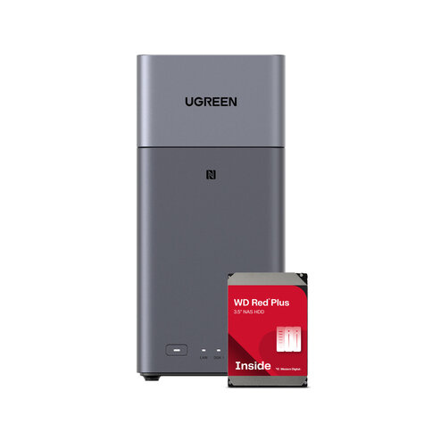 Ugreen Ugreen *** BUNDEL *** DH2300 2Bay 8TB NAS met 2x 4TB WD RED