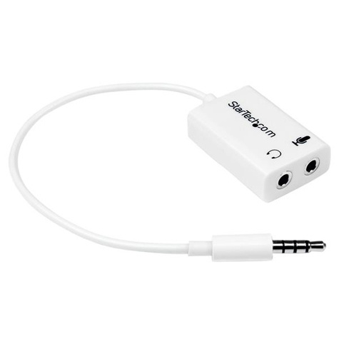 STARTECH 4 Position Microphone and Headphone Splitter 3.5 mm 4 Pin / 4 Pole Mic and Audio Combo Splitter Cable (MUYHSMFFADW)