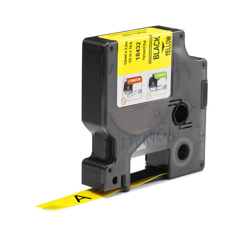 DYMO 18432 labelprinter-tape Zwart op geel