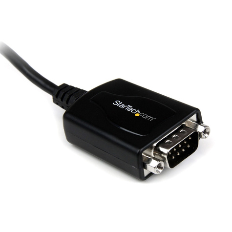 STARTECH Korte USB naar RS232 Seriële DB9 Adapterkabel met COM-behoud - Seriële adapter - USB - RS-232 - zwart