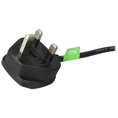 STARTECH 1.8m UK Computer Stroomkabel, 18AWG, BS 1363 naar C13, 10A 250V, Zwart, AC Vervangkabel, Kettle Lead / UK Voedingskabel