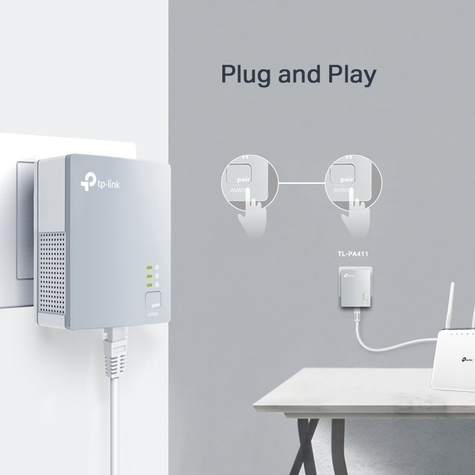 TP-Link TL-PA411KIT AV500 Nano Powerline Adapter Starter Kit