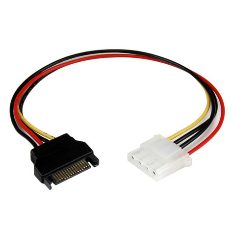 STARTECH 30 cm SATA-naar-LP4-voedingskabeladapter - F/M - Netspanningsadapter - 4-PIN interne voeding (V) naar SATA-voeding (M)