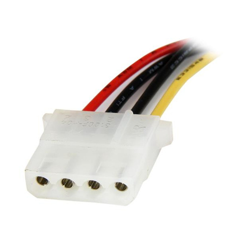 STARTECH 30 cm SATA-naar-LP4-voedingskabeladapter - F/M - Netspanningsadapter - 4-PIN interne voeding (V) naar SATA-voeding (M)