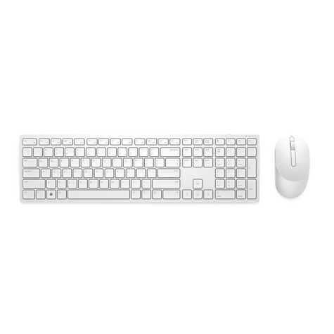 DELL Pro Wireless Keyboard and Mouse - KM5221W - US International (QWERTY) - White