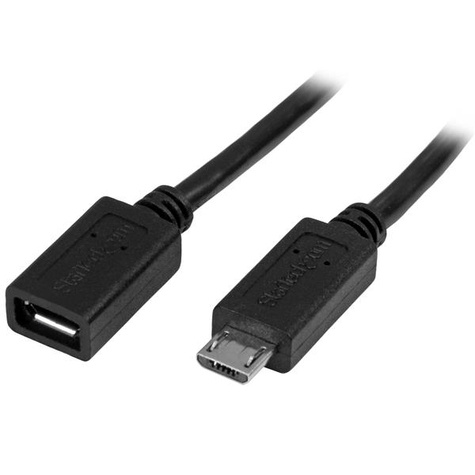 STARTECH Micro-USB verlengkabel - 0,5 m - M/F - Micro USB mannelijk naar Micro USB vrouwelijk kabel - 50cm - USB-verlengkabel