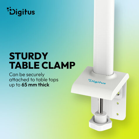 DIGITUS LED-bureaulamp, 80 cm 2400 lm, 16 W wit