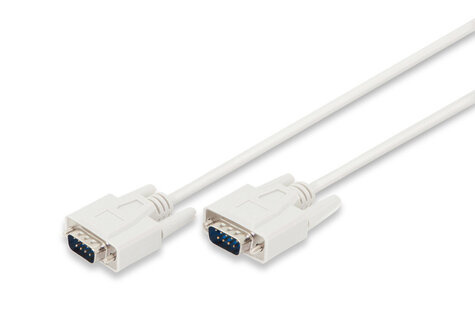 DIGITUS DIGITUS Aansluitkabel gegevensoverdracht, D-Sub9 St/St, 2,0m, serieel, gegoten, be
