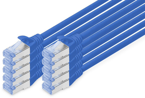 DIGITUS CAT 5e SF-UTP Patchk. Cu, PVC AWG 26/7, 0,5 m, BL