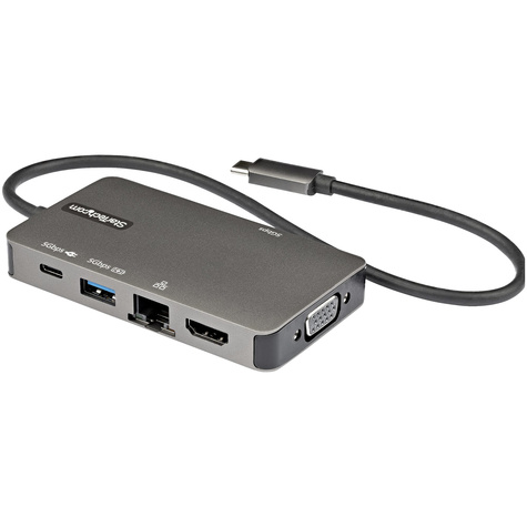 STARTECH USB-C Multiport Adapter - USB-C to 4K 30Hz HDMI or 1080p VGA - USB Type-C Mini Dock met 100W Power Delivery Passthrough
