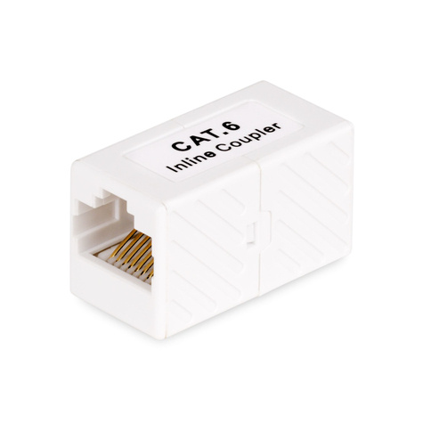 STARTECH RJ45 Coupler, Inline Cat6 Coupler, Female to Female (F/F) T568 Connector, Unshielded