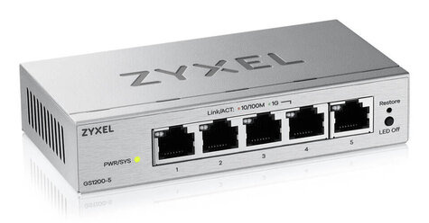 ZyXel GS1200-5V3 5-Port Gigabit web / smart managed Switch