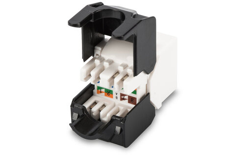 DIGITUS CAT 5e Keystone module, onafgeschermd RJ45 naar LSA, gereedschapsloze montage