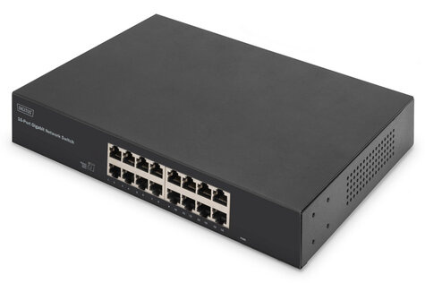 DIGITUS 16-poorts gigabitswitch 16-poorts 10/100/1000Base-T