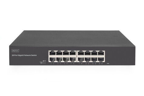 DIGITUS 16-poorts gigabitswitch 16-poorts 10/100/1000Base-T