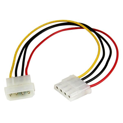 STARTECH 30 cm Molex LP4-voedingsverlengkabel - M/F - Stroomverlengkabel - 4-PIN interne voeding (M) naar 4-PIN interne voeding (V)