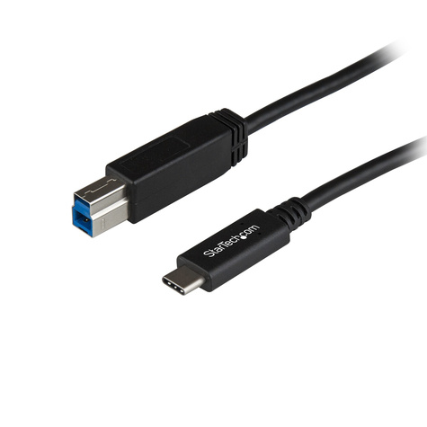 STARTECH USB 3.1 USB-C naar USB-B kabel - 1 m - USB-kabel - 24 pin USB-C (M) naar USB Type B (M) - USB 3.1 - 1 m - zwart