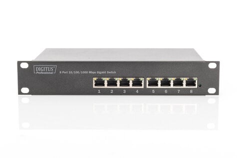 DIGITUS 10" Switch  8-Port Gigabit Ethernet Unmanaged