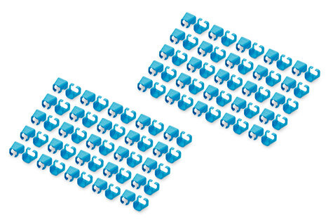 DIGITUS Kleurenclips voor RJ45-kabels Kleur blauw, verpakking van 100 stuks