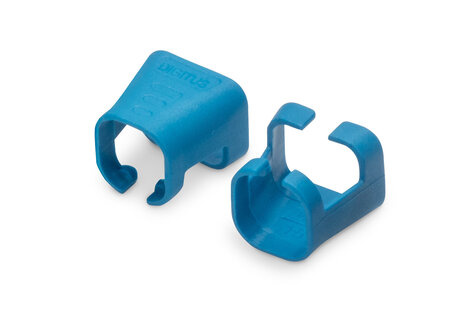 DIGITUS Kleurenclips voor RJ45-kabels Kleur blauw, verpakking van 100 stuks
