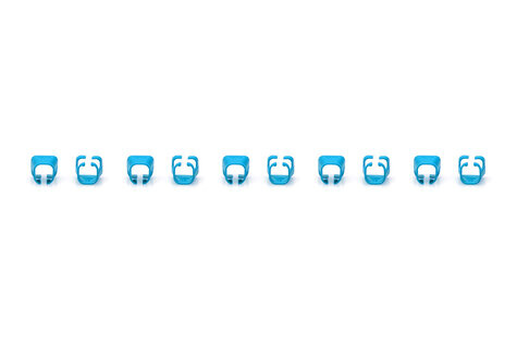 DIGITUS Kleurenclips voor RJ45-kabels Kleur blauw, verpakking van 100 stuks