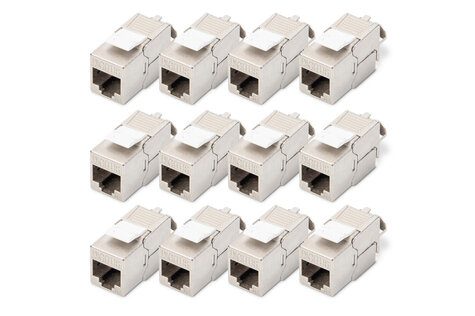 DIGITUS DIGITUS CAT6A Keystone Jack, afgeschermd, opnieuw ingebouwd 500MHz volgens ISO/IEC 11801:2002 AM2:2009/09, in bulk