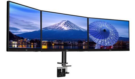 Iiyama DS1003C-B1 stand - instelbare arm - voor 3 monitoren - zwart