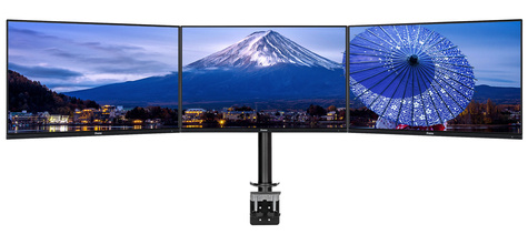 Iiyama DS1003C-B1 stand - instelbare arm - voor 3 monitoren - zwart