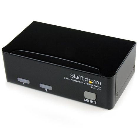 STARTECH 2-poort Professionele USB KVM-Switch met Bekabeling - KVM-schakelaar - 2 x KVM port(s) - 1 lokale gebruiker - desktop