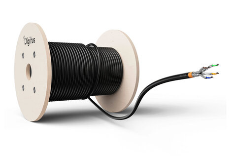 DIGITUS Professional bulk cable - 500 m - black, RAL 9005