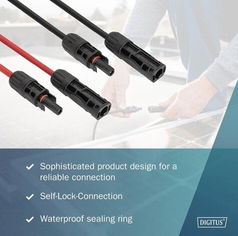 DIGITUS Solar Verlengkabel 2x15m 1500VDC MC4 IP67,2