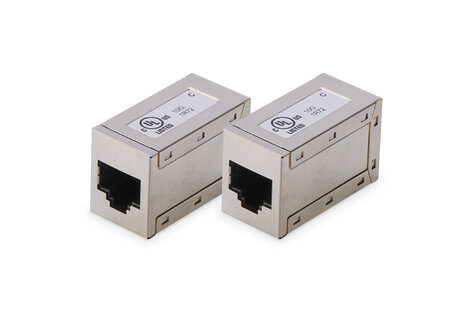 DIGITUS DIGITUS Modular Coupling, 8P8C, 1:1 shielded CAT6, metal housing, 2 pcs.