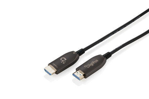 DIGITUS HDMI AOC-verbindingskabel, type A M/M, 70m, Ultra HD, 8K@60 Hz, goud, bw