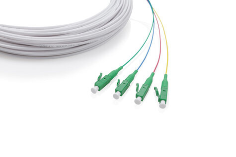 DIGITUS FTTH-druppelkabel, singlemode, 4 vezels, LC/APC 2,4 mm, G.657.A2, 30m