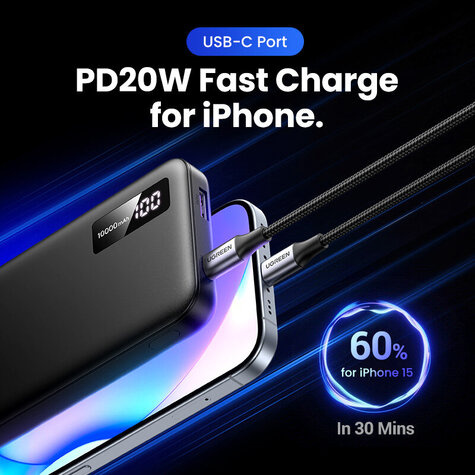 Ugreen 10000mAh Mini Quick Charging 20W Power Bank 25742