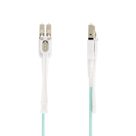 STARTECH 5m (15ft) LC to LC (UPC) OM4 Multimode Fiber Optic Cable w/Push Pull Tabs