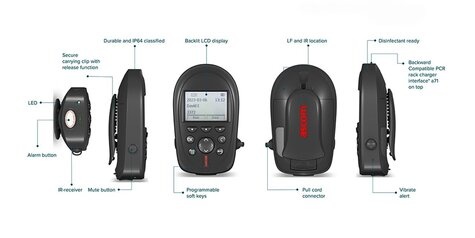 Ascom A71, advanced A72-way transmitter/receiver with alarmbutton,battery included