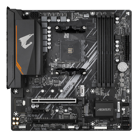 Gigabyte B550M AORUS ELITE - 1.0 - motherboard - micro ATX - Socket AM4 - AMD B550