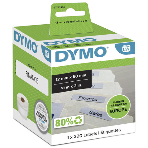 DYMO LW - Labels voor hangmappen - 12 x 50 mm - S0722460