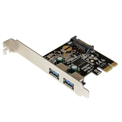 STARTECH 2 poort USB 3.0 PCI Express controller kaart met SATA voeding - dual port USB 3.0 PCIe uitbreidingskaart