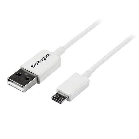 STARTECH 2 m witte micro USB-kabel - A naar micro B - USB-kabel - micro-USB type B (M) naar USB (M)
