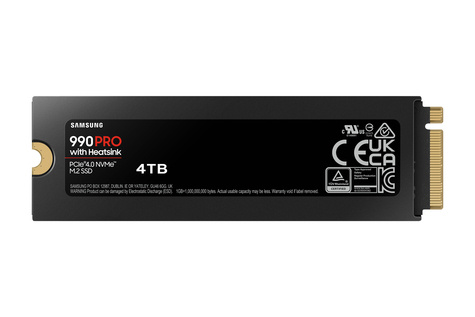 Samsung M.2 4TB Samsung 990 PRO Heatsink NVMe PCIe 4.0 x 4 retail