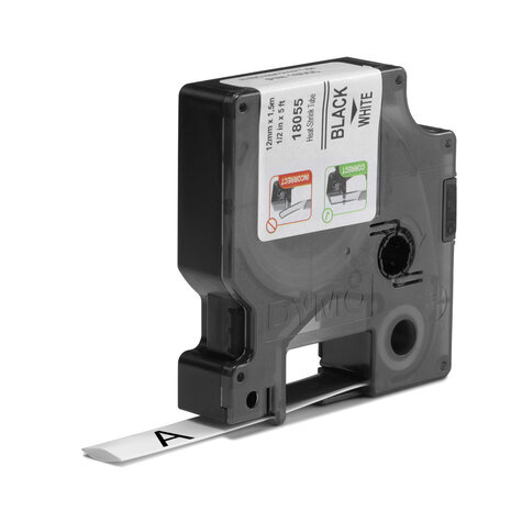 DYMO 18055 labelprinter-tape Zwart op wit